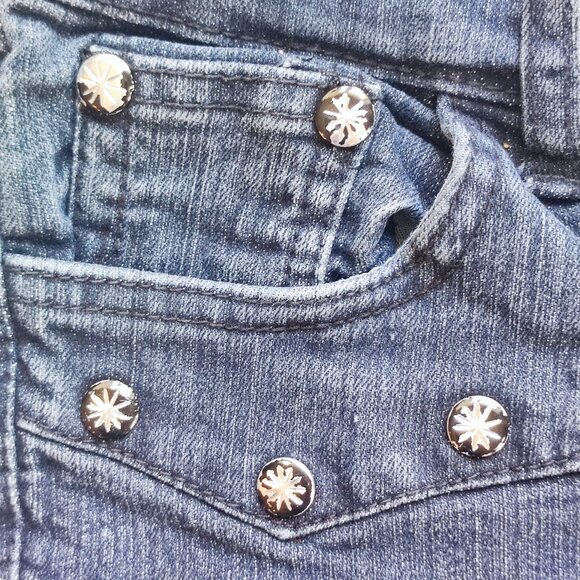 JackSon jeans women's size 27 denim blue young style slim low-rise straight - Picture 8 of 15